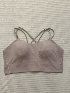 lululemon athletica Light Mauve Ribbed Strappy Sports Bralette